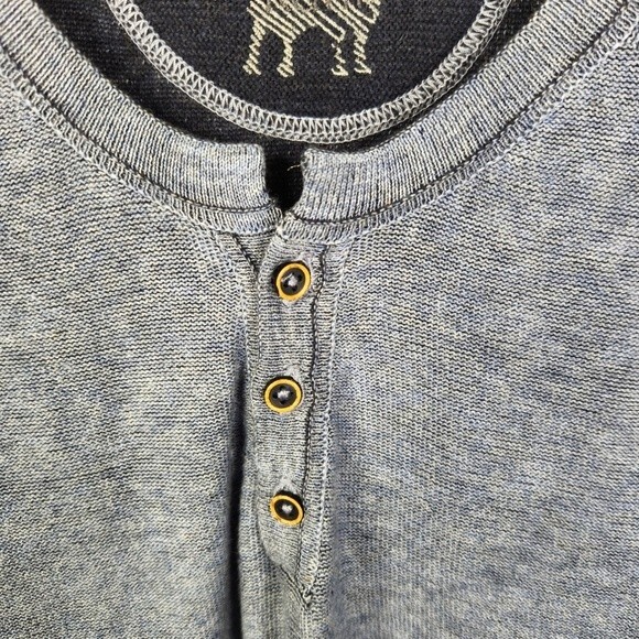 Raffi Mens 2-in-1 Reversible Long Sleeve Henley Shirt Size Large - Picture 10 of 13